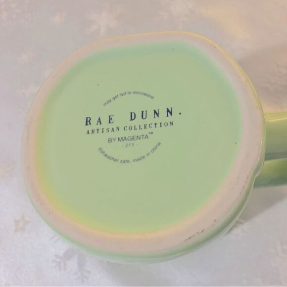 Rae Dunn Coffee Cup Tea Mug with Lid Aloe From the Other Side Excellent no chips - Picture 4 of 5